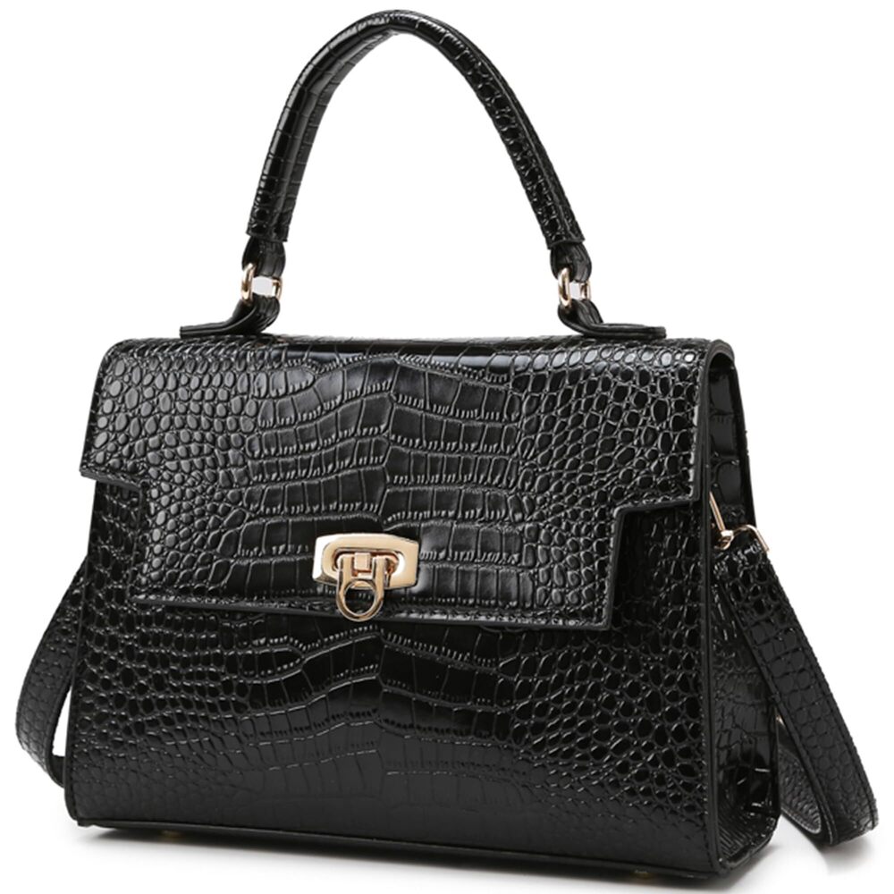 4692 Shoulder Bag Pu Leather Handbags Crocodile Pattern Top Handle Purse